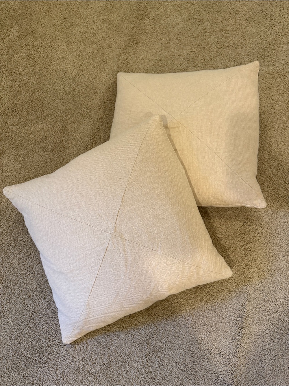 Cost Plus World Market Cream Accent Pillows - Set of 2